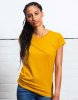 Women's Organic Roll Sleeve T Kleur Mustard
